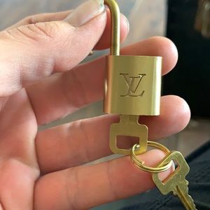Louis Vuitton vintage lock and key set